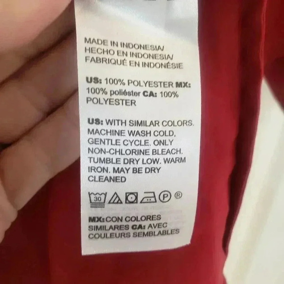 Chico's Red Square Flutter Sleeve Blouse - Picture 5 of 5